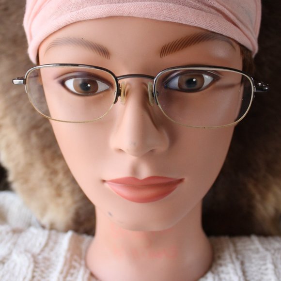 Men's HD 066 Half Rim Oval Silver Eyeglass Frames - Picture 2 of 5